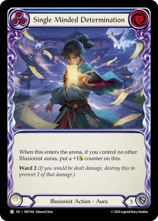 Single Minded Determination (Blue) [MST148] (Part the Mistveil) | Magic Magpie