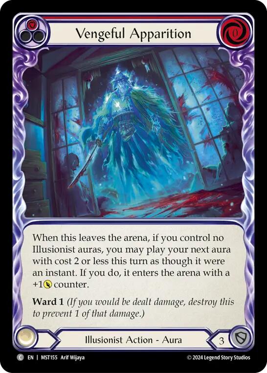 Vengeful Apparition (Red) [MST155] (Part the Mistveil)  Rainbow Foil | Magic Magpie