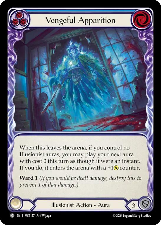 Vengeful Apparition (Blue) [MST157] (Part the Mistveil)  Rainbow Foil | Magic Magpie