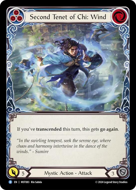 Second Tenet of Chi: Wind [MST083] (Part the Mistveil)  Rainbow Foil | Magic Magpie