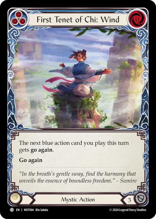 First Tenet of Chi: Wind [MST094] (Part the Mistveil)  Rainbow Foil | Magic Magpie