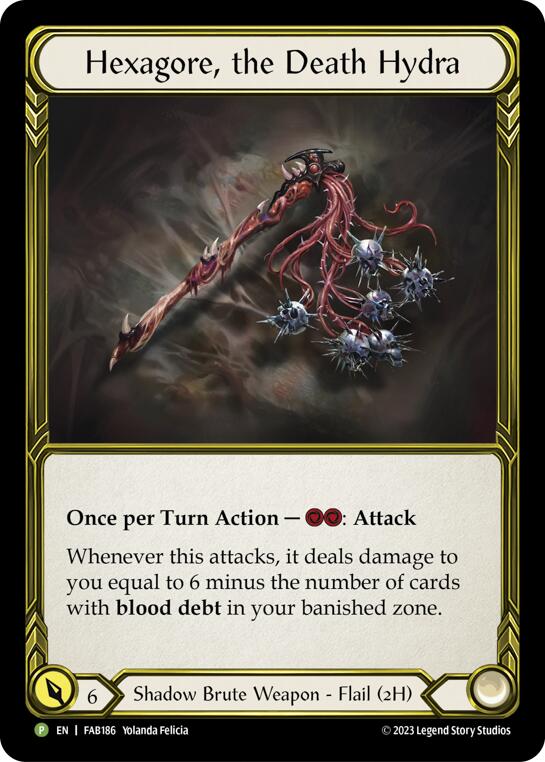 Hexagore, the Death Hydra (Golden) [FAB186] (Promo)  Cold Foil | Magic Magpie