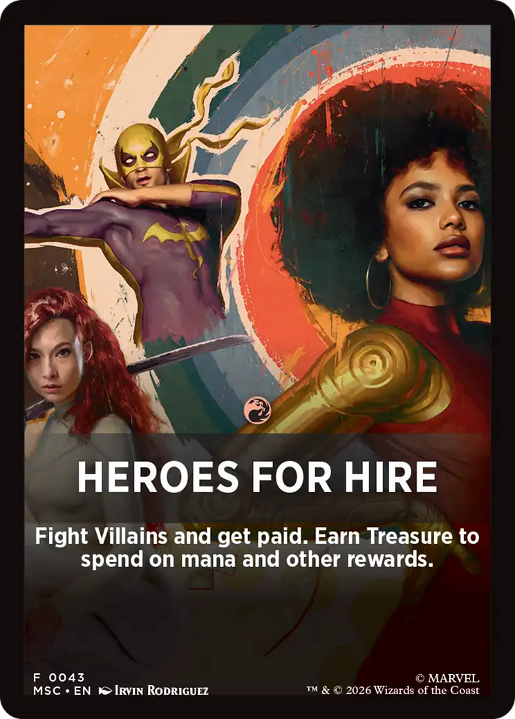 Heroes For Hire Theme Card [Marvel Super Heroes Commander] | Magic Magpie