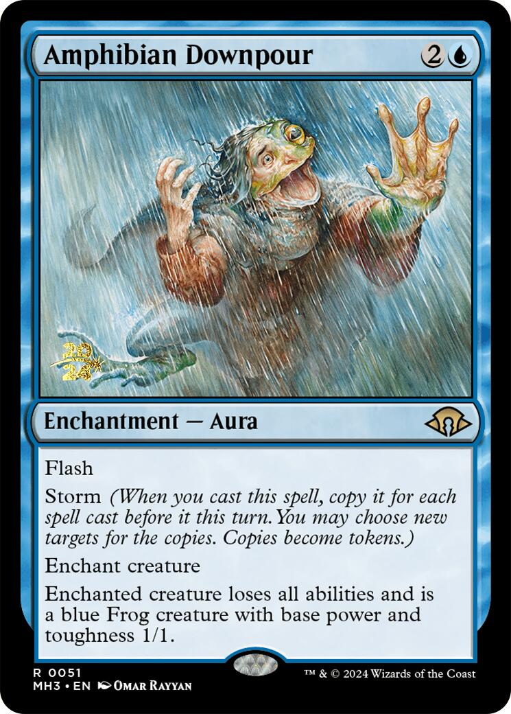 Amphibian Downpour [Modern Horizons 3 Prerelease Promos] | Magic Magpie