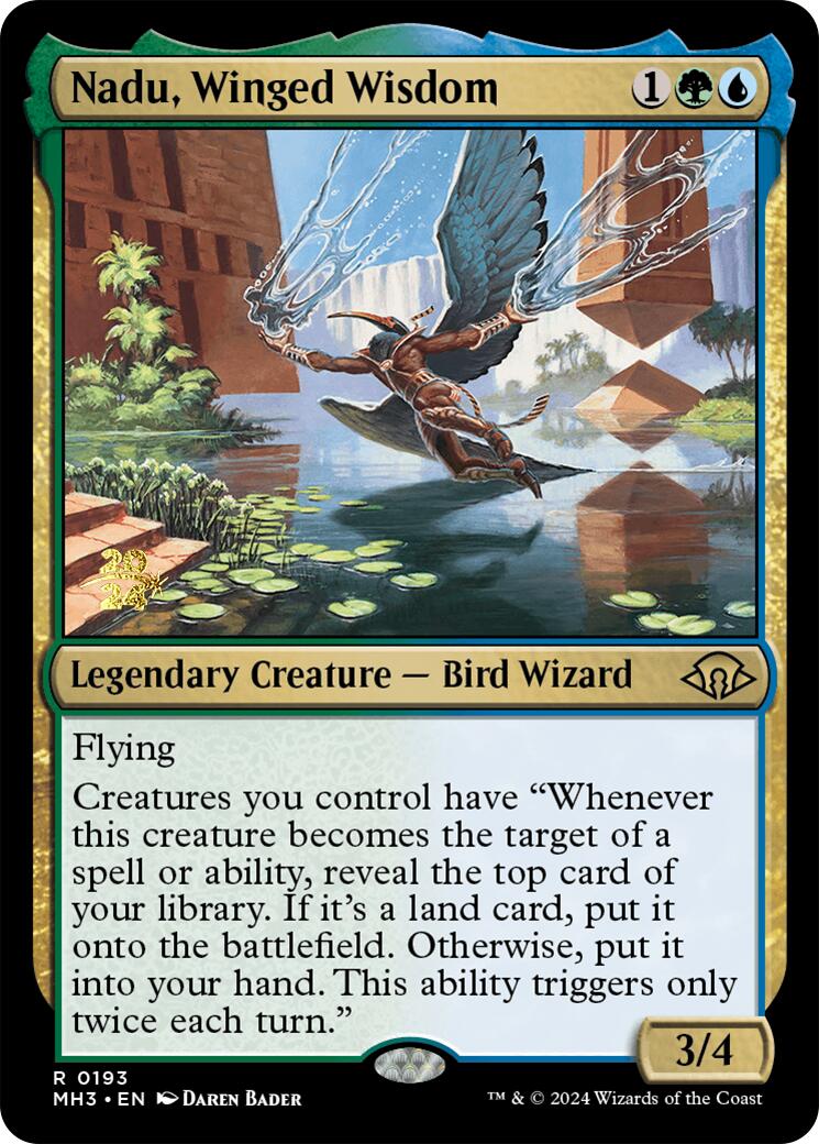 Nadu, Winged Wisdom [Modern Horizons 3 Prerelease Promos] | Magic Magpie