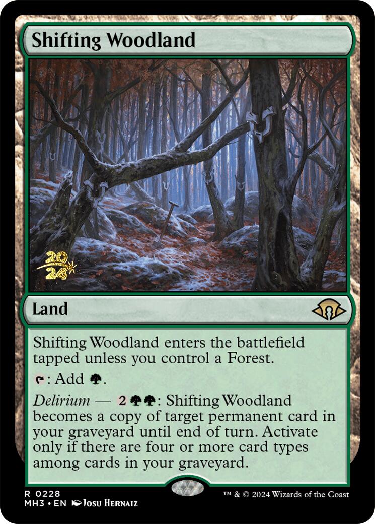 Shifting Woodland [Modern Horizons 3 Prerelease Promos] | Magic Magpie