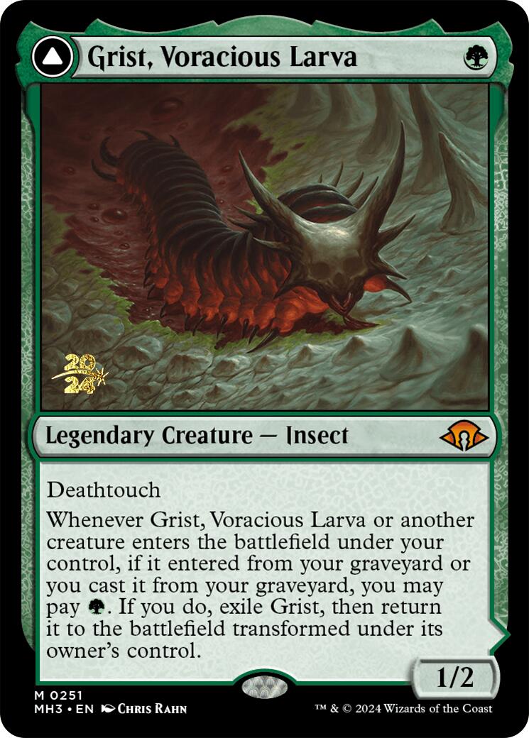 Grist, Voracious Larva [Modern Horizons 3 Prerelease Promos] | Magic Magpie