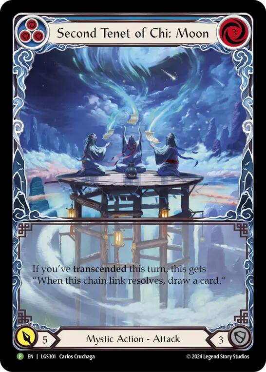 Second Tenet of Chi: Moon [LGS301] (Promo)  Rainbow Foil | Magic Magpie