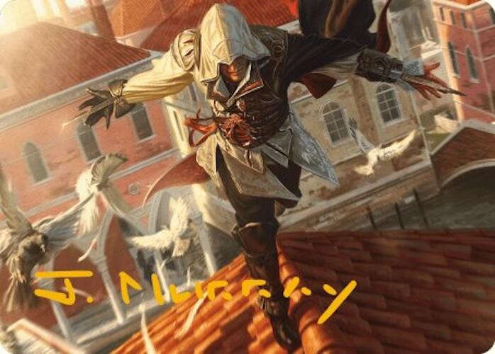 Ezio, Blade of Vengeance Art Card (Gold-Stamped Signature) [Assassin's Creed Art Series] | Magic Magpie