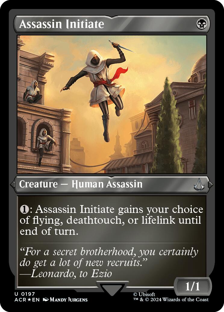 Assassin Initiate (Foil Etched) [Assassin's Creed] | Magic Magpie