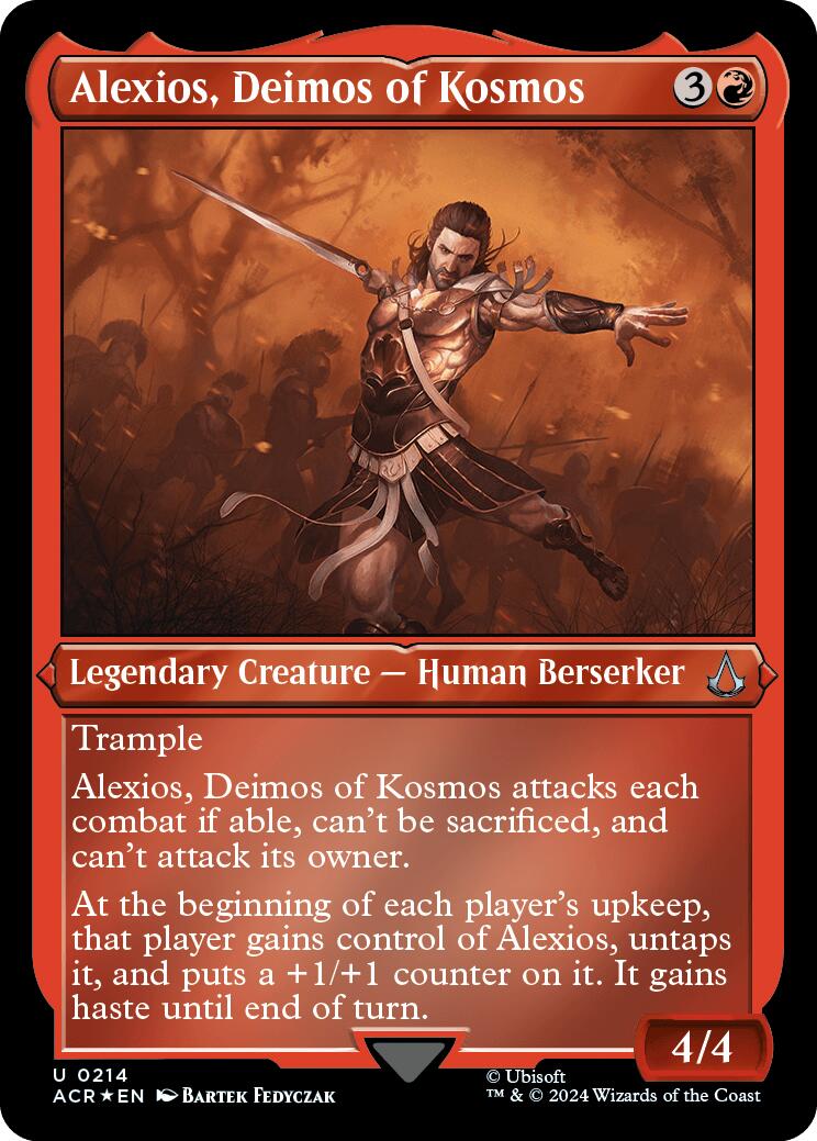 Alexios, Deimos of Kosmos (Foil Etched) [Assassin's Creed] | Magic Magpie