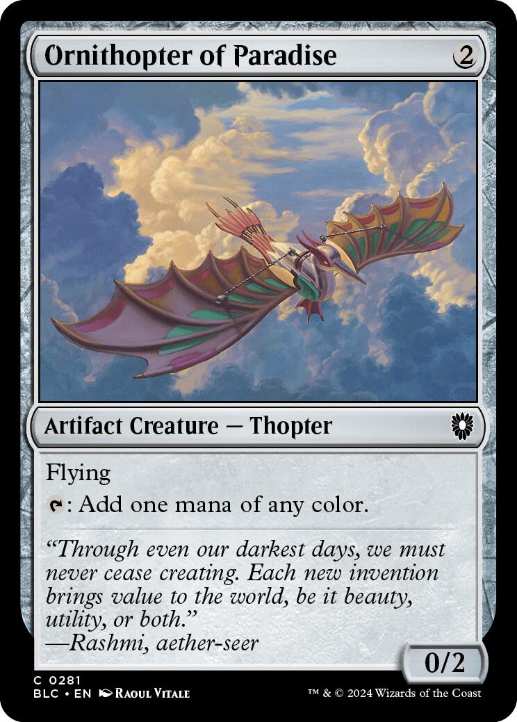 Ornithopter of Paradise [Bloomburrow Commander] | Magic Magpie