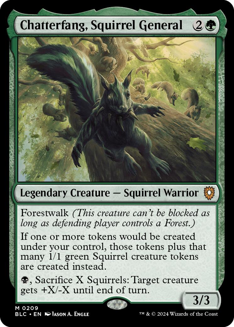 Chatterfang, Squirrel General [Bloomburrow Commander] | Magic Magpie