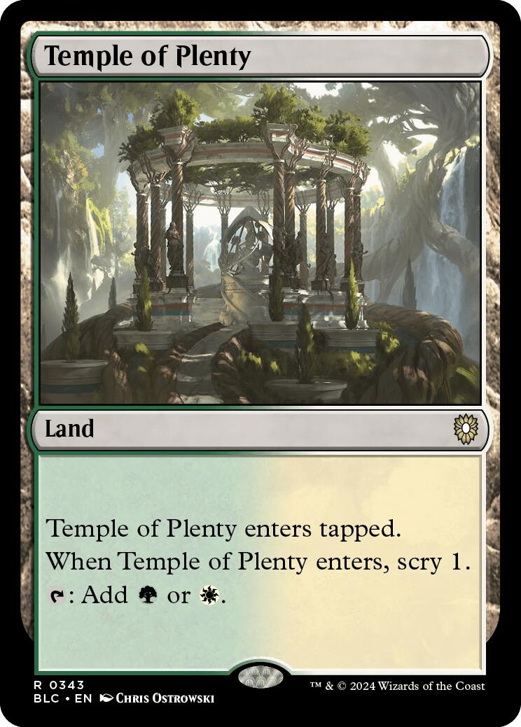 Temple of Plenty [Bloomburrow Commander] | Magic Magpie