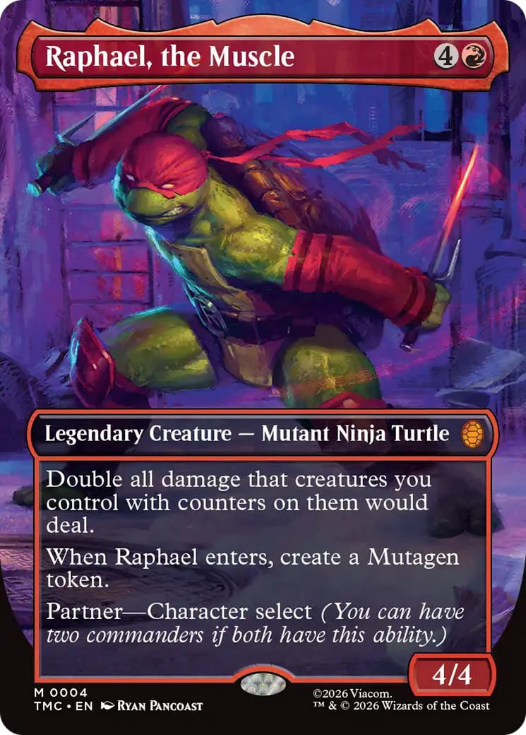 Raphael, the Muscle (Borderless) [Teenage Mutant Ninja Turtles Commander] | Magic Magpie