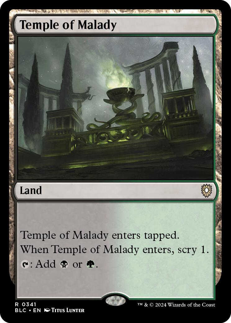 Temple of Malady [Bloomburrow Commander] | Magic Magpie