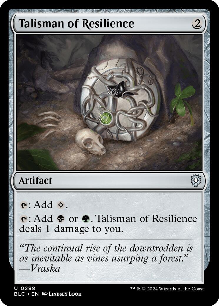 Talisman of Resilience [Bloomburrow Commander] | Magic Magpie