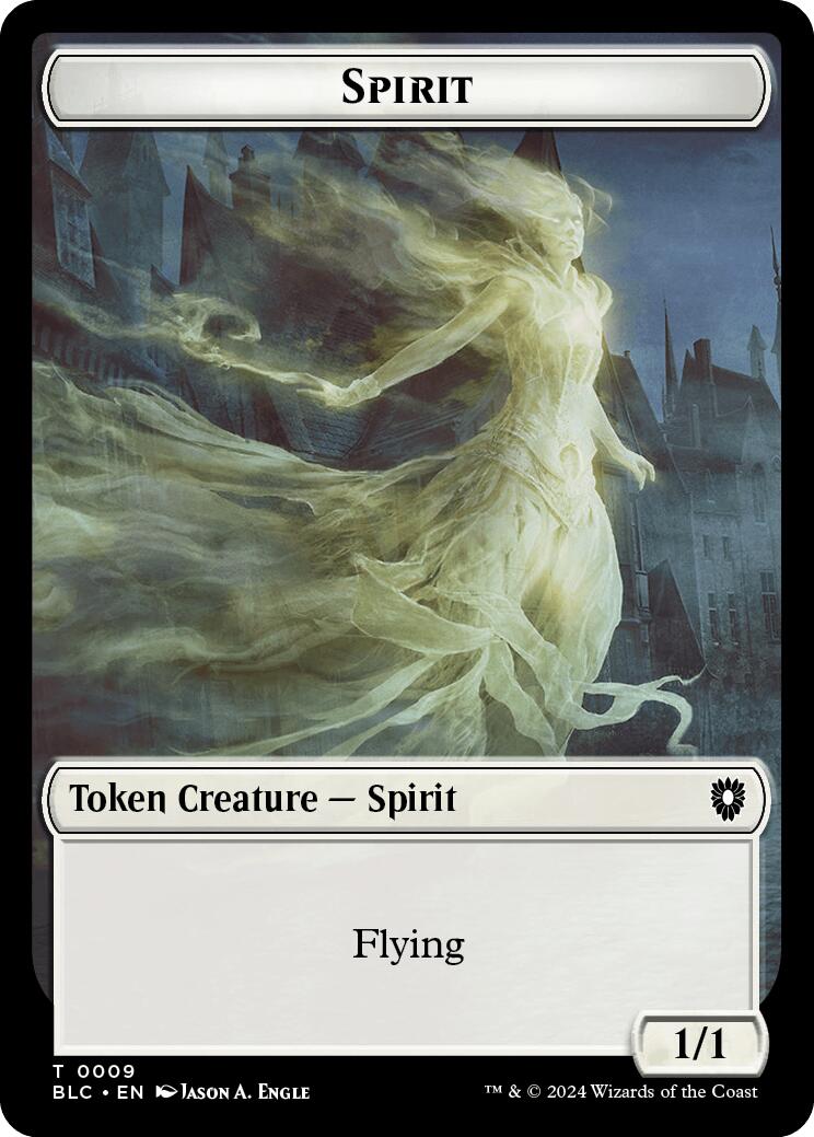 Spirit // Faerie Double-Sided Token [Bloomburrow Commander Tokens] | Magic Magpie