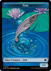 Bird (011) // Fish Double-Sided Token [Bloomburrow Commander Tokens] | Magic Magpie