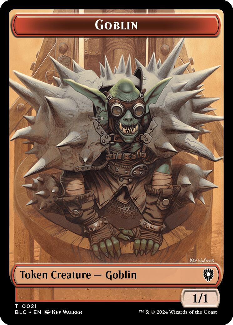 Goblin // Thopter Double-Sided Token [Bloomburrow Commander Tokens] | Magic Magpie