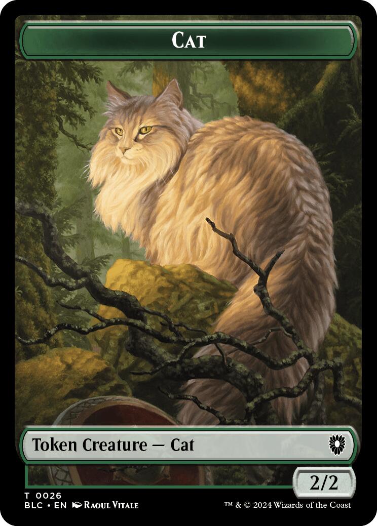 Cat // Beast (025) Double-Sided Token [Bloomburrow Commander Tokens] | Magic Magpie