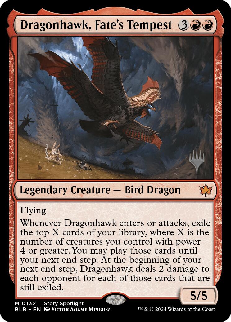 Dragonhawk, Fate's Tempest (Promo Pack) [Bloomburrow Promos] | Magic Magpie