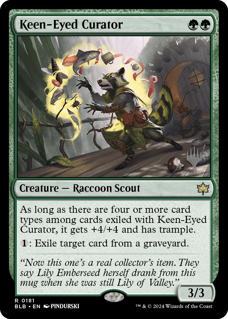 Keen-Eyed Curator (Promo Pack) [Bloomburrow Promos] | Magic Magpie