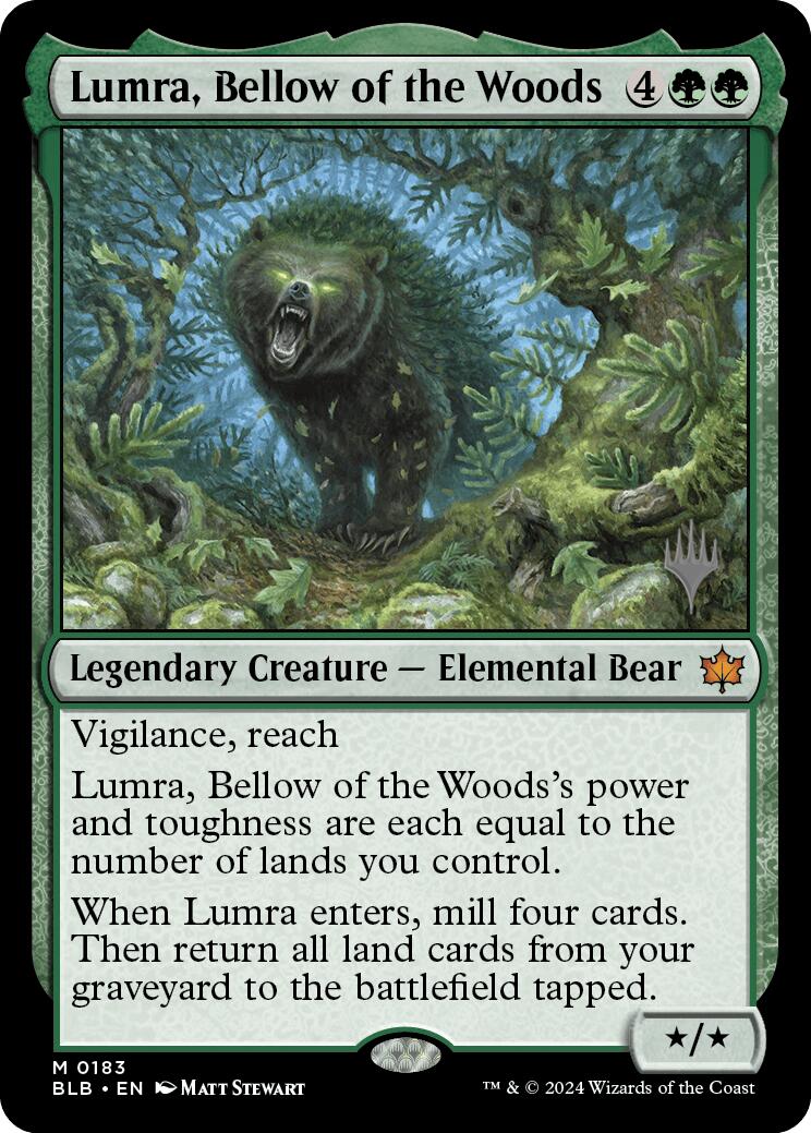 Lumra, Bellow of the Woods (Promo Pack) [Bloomburrow Promos] | Magic Magpie