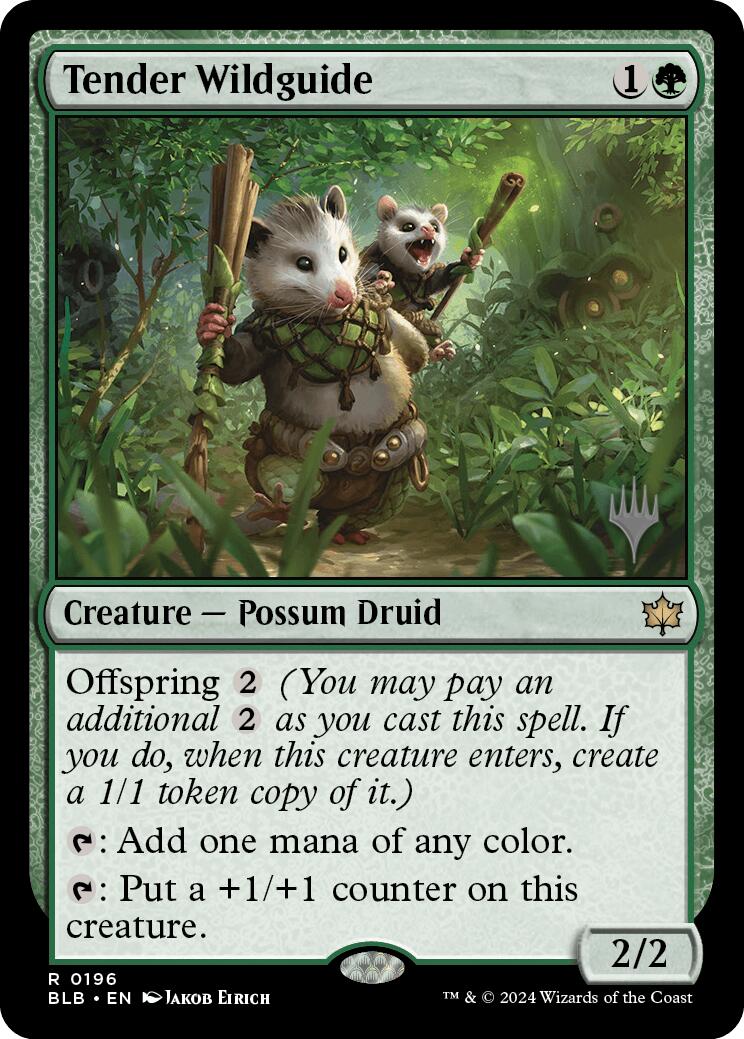 Tender Wildguide (Promo Pack) [Bloomburrow Promos] | Magic Magpie