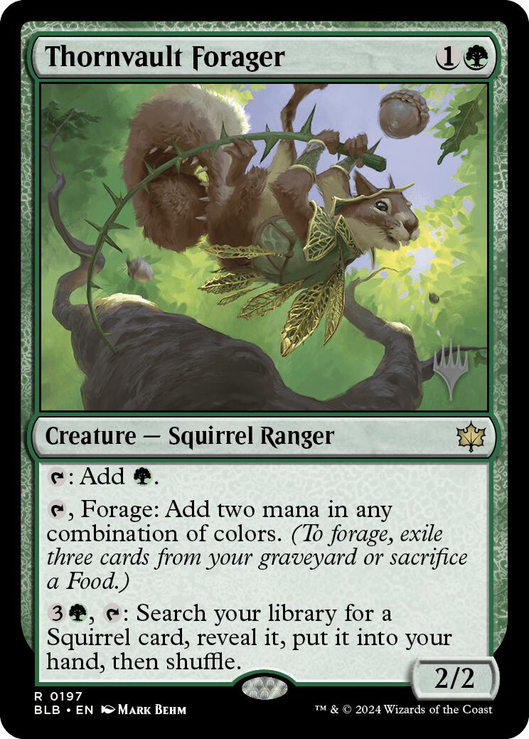 Thornvault Forager (Promo Pack) [Bloomburrow Promos] | Magic Magpie