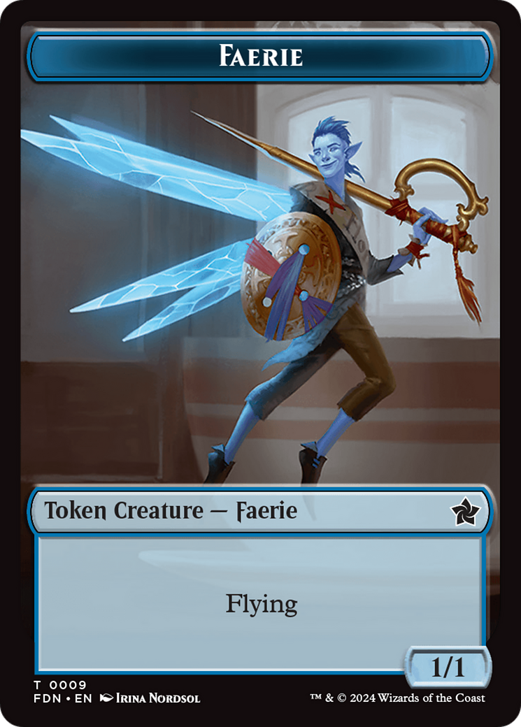 Soldier // Faerie Double-Sided Token [Foundations Tokens] | Magic Magpie