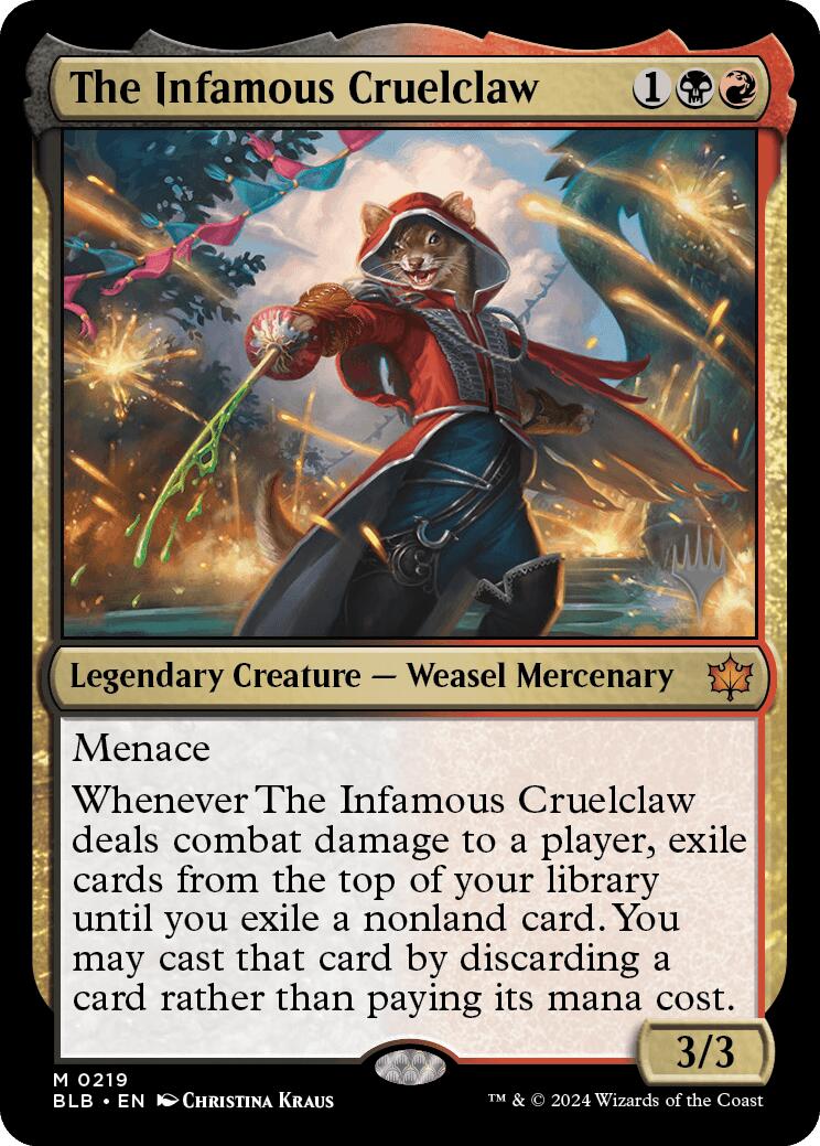 The Infamous Cruelclaw (Promo Pack) [Bloomburrow Promos] | Magic Magpie