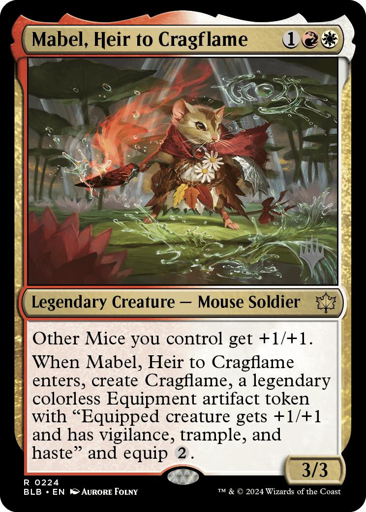 Mabel, Heir to Cragflame (Promo Pack) [Bloomburrow Promos] | Magic Magpie