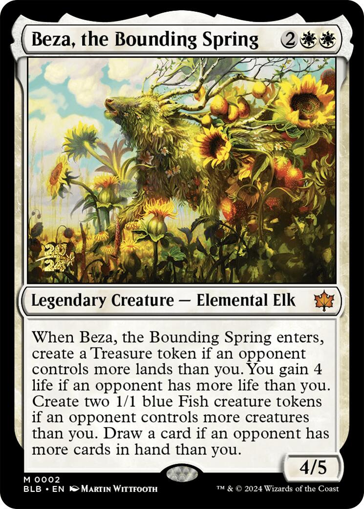 Beza, the Bounding Spring [Bloomburrow Prerelease Promos] | Magic Magpie