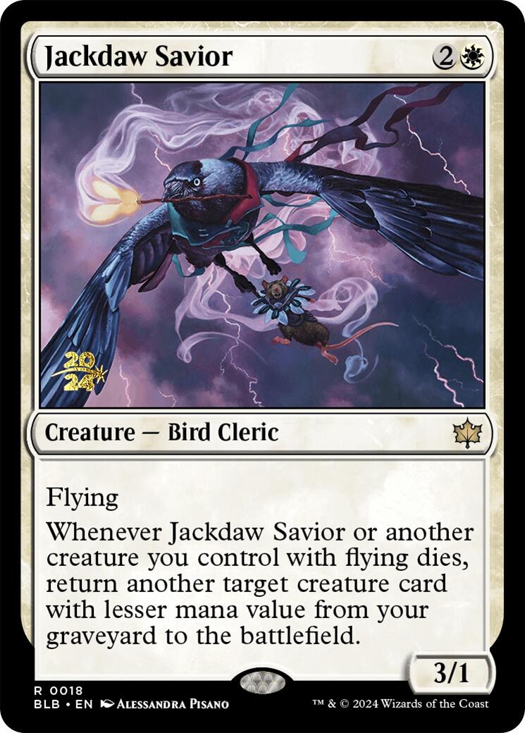 Jackdaw Savior [Bloomburrow Prerelease Promos] | Magic Magpie