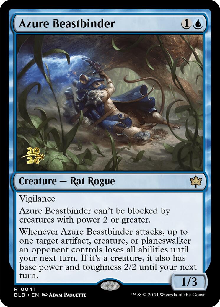 Azure Beastbinder [Bloomburrow Prerelease Promos] | Magic Magpie