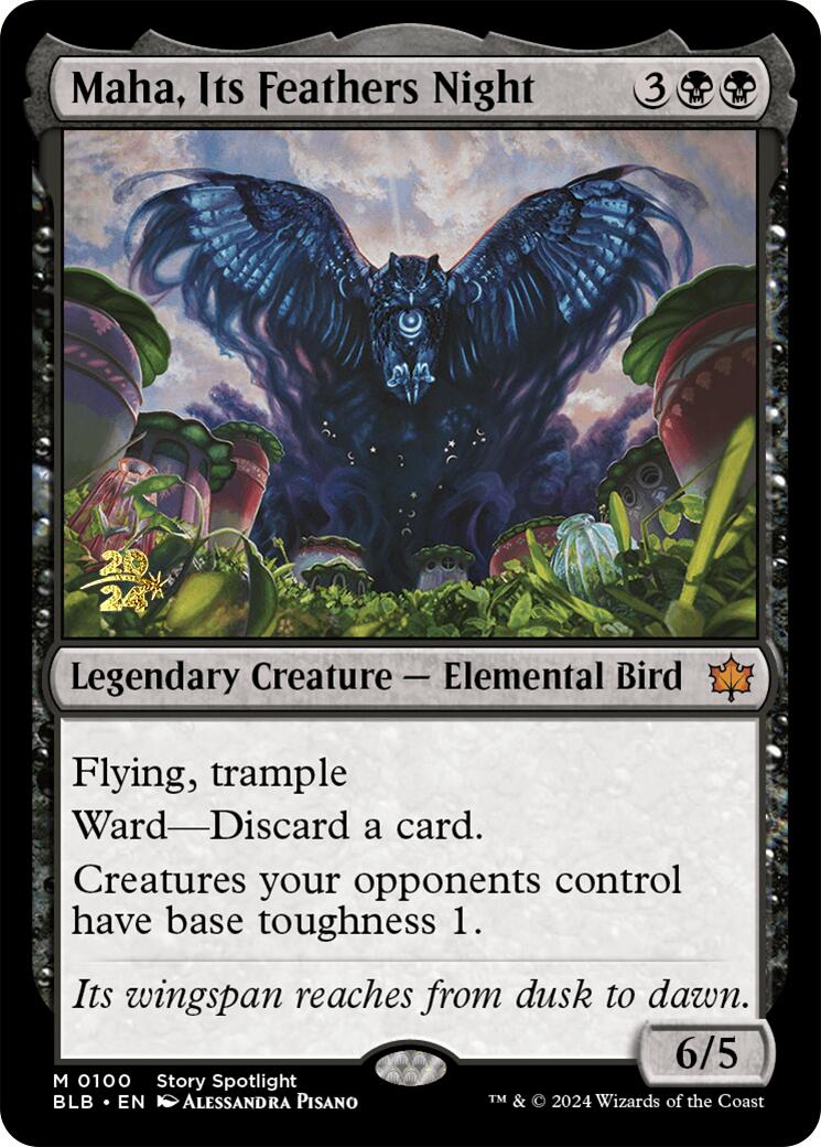 Maha, Its Feather Night [Bloomburrow Prerelease Promos] | Magic Magpie