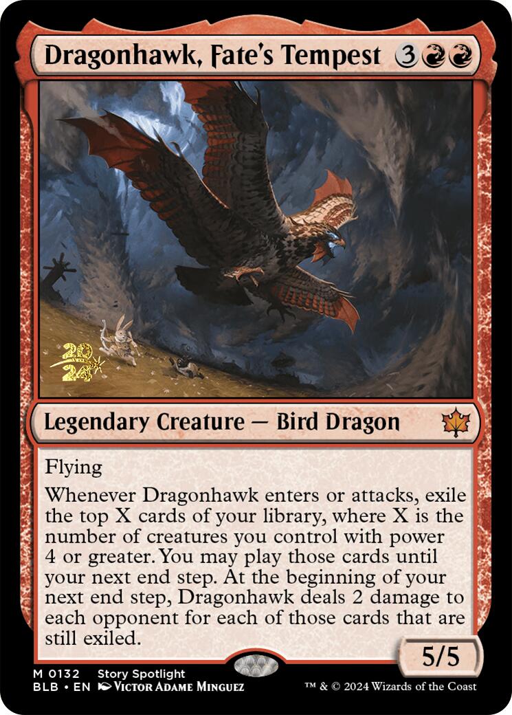 Dragonhawk, Fate's Tempest [Bloomburrow Prerelease Promos] | Magic Magpie