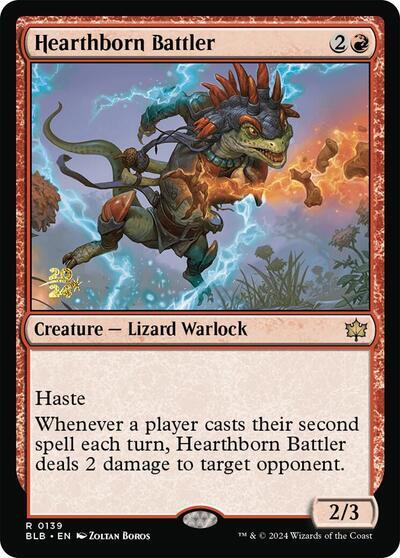 Hearthborn Battler [Bloomburrow Prerelease Promos] | Magic Magpie