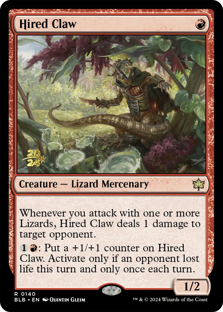 Hired Claw [Bloomburrow Prerelease Promos] | Magic Magpie