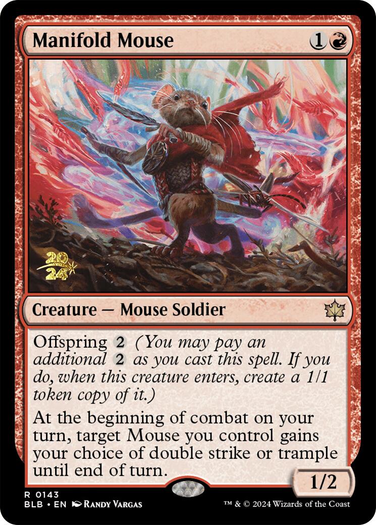 Manifold Mouse [Bloomburrow Prerelease Promos] | Magic Magpie