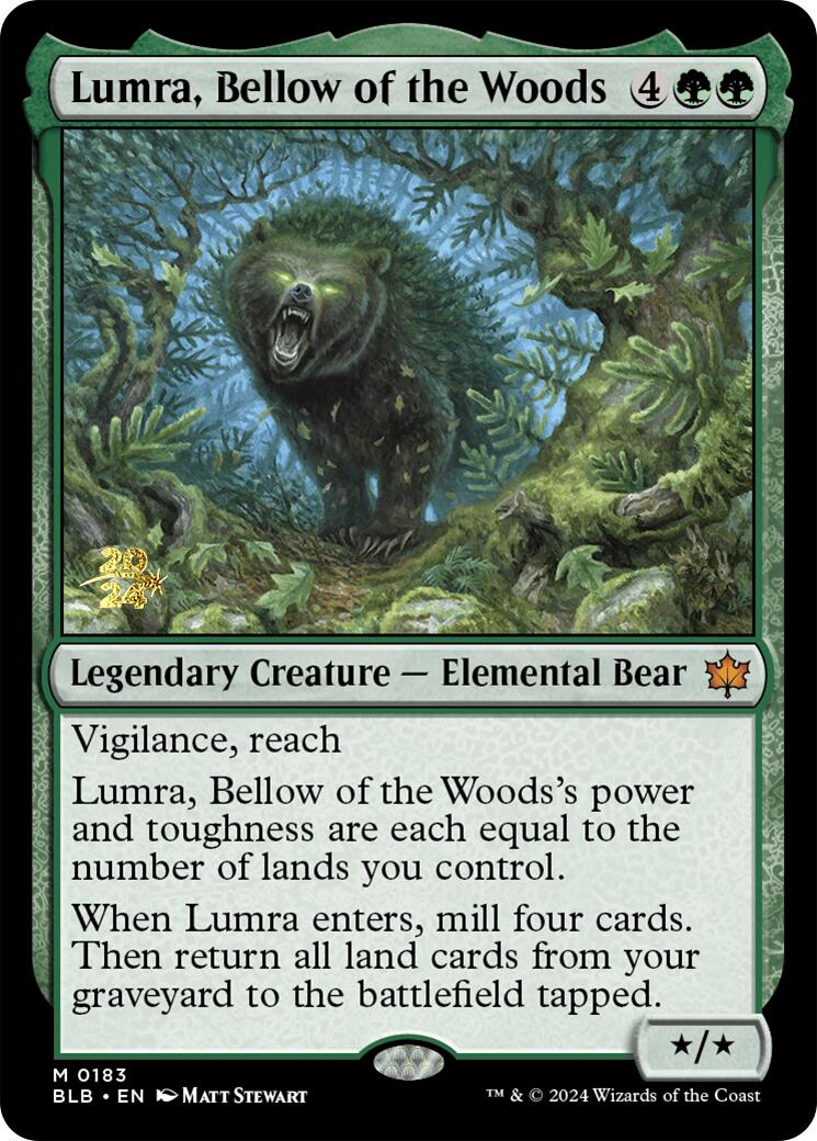 Lumra, Bellow of the Woods [Bloomburrow Prerelease Promos] | Magic Magpie