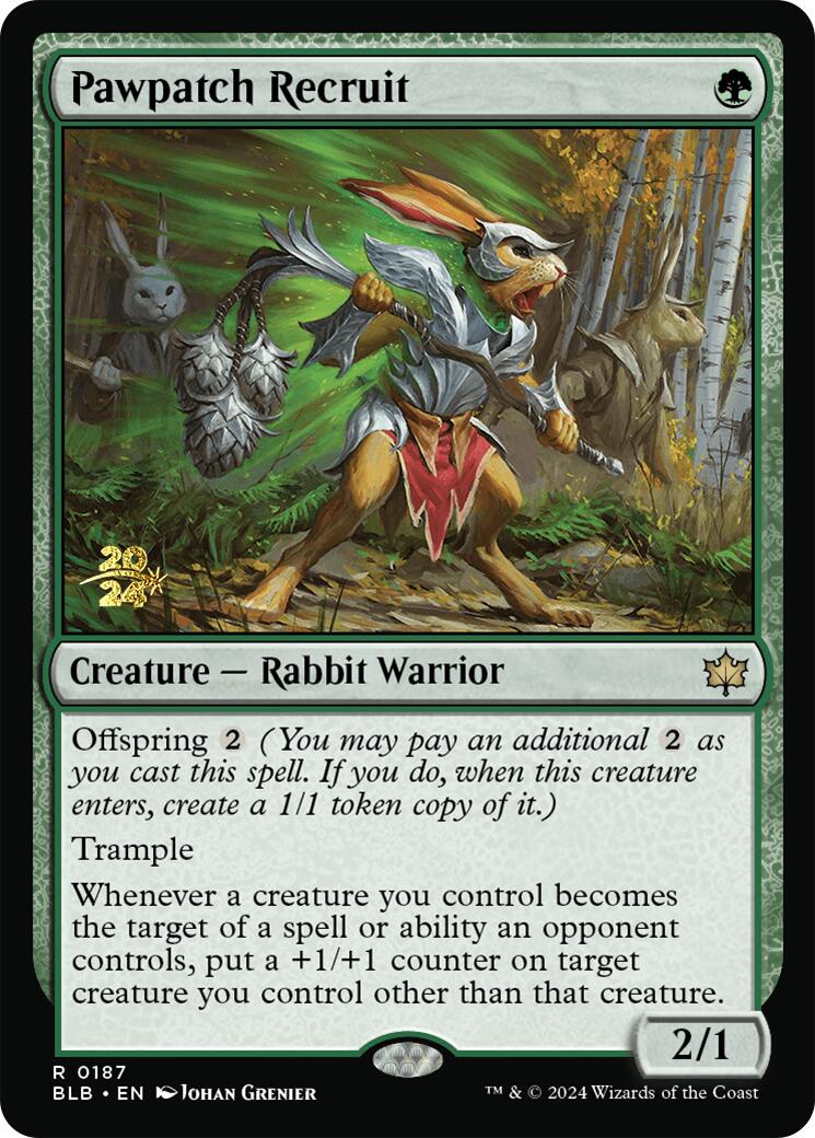 Pawpatch Recruit [Bloomburrow Prerelease Promos] | Magic Magpie