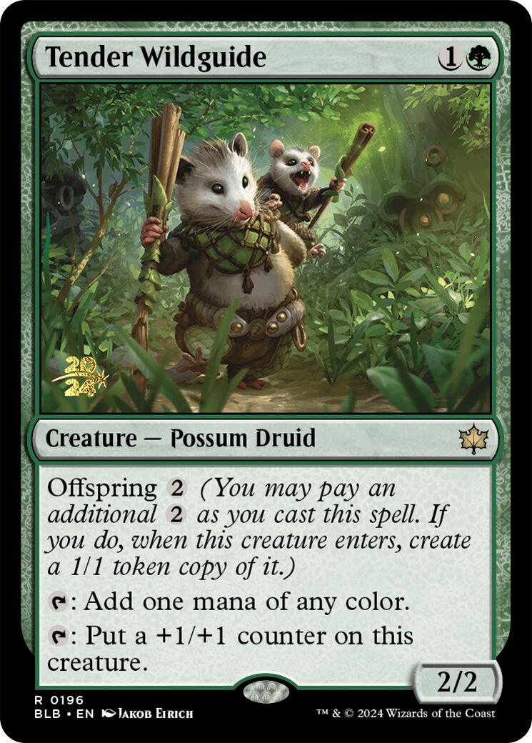 Tender Wildguide [Bloomburrow Prerelease Promos] | Magic Magpie