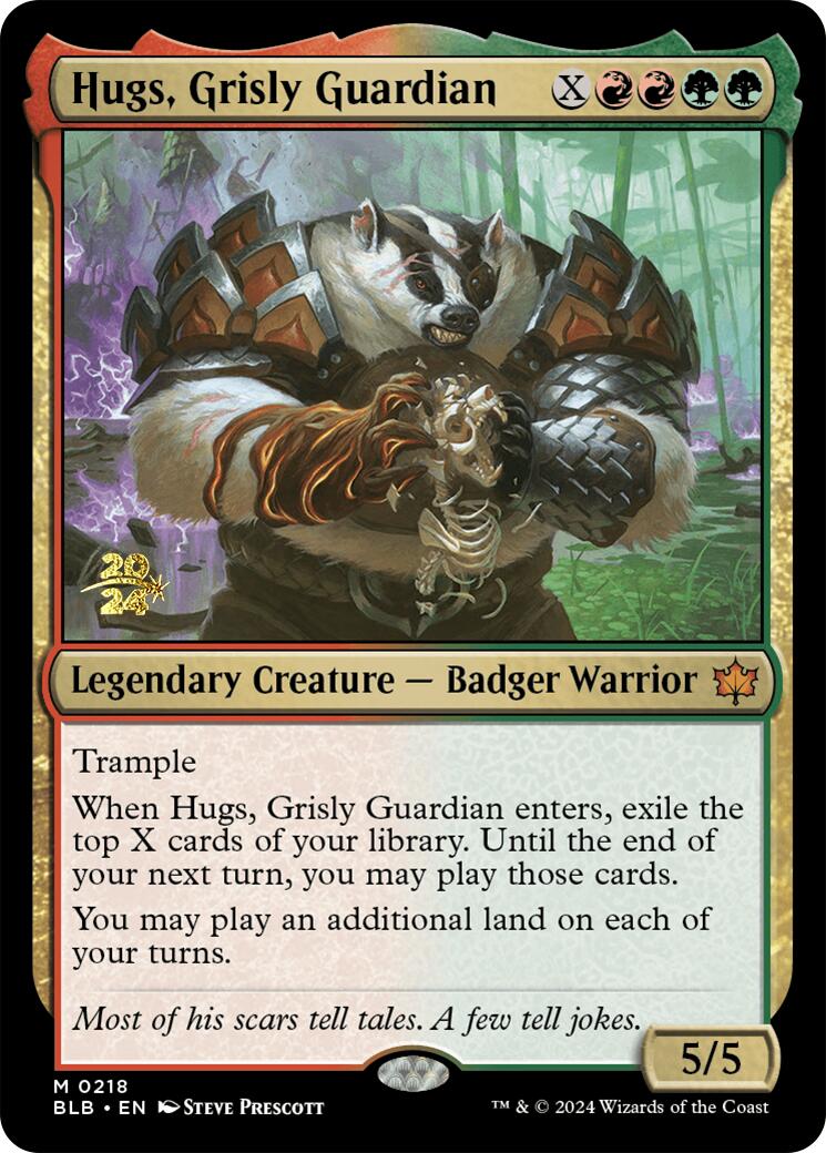 Hugs, Grisly Guardian [Bloomburrow Prerelease Promos] | Magic Magpie