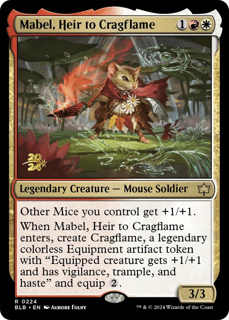 Mabel, Heir to Cragflame [Bloomburrow Prerelease Promos] | Magic Magpie