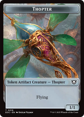 Thopter // Gnome Double-Sided Token [Edge of Eternities Commander Tokens] | Magic Magpie