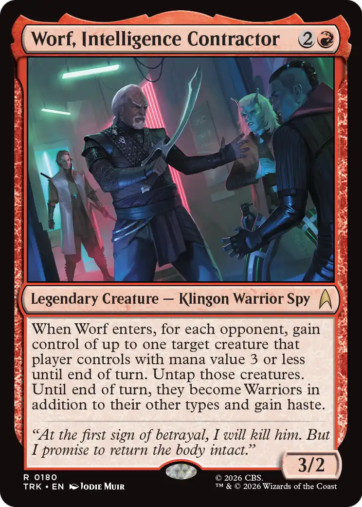 Worf, Intelligence Contractor [Star Trek] | Magic Magpie