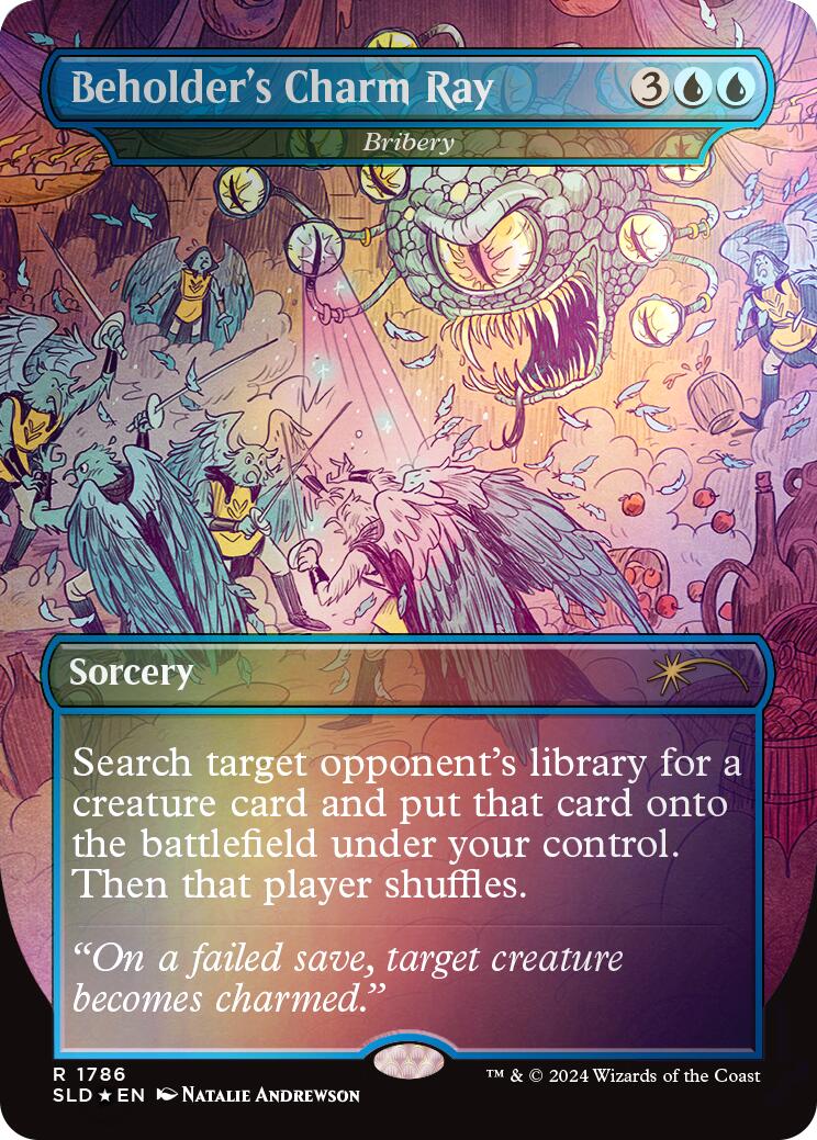 Beholder's Charm Ray - Bribery (Rainbow Foil) [Secret Lair Drop Series] | Magic Magpie