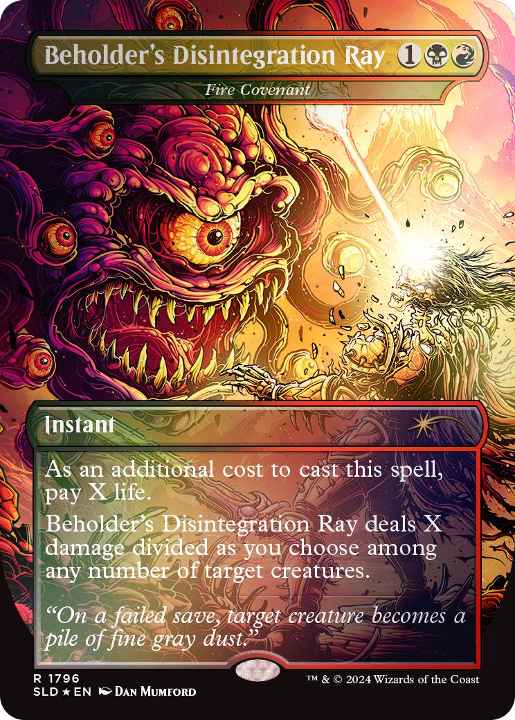 Beholder's Disintegration Ray - Fire Covenant (Rainbow Foil) [Secret Lair Drop Series] | Magic Magpie